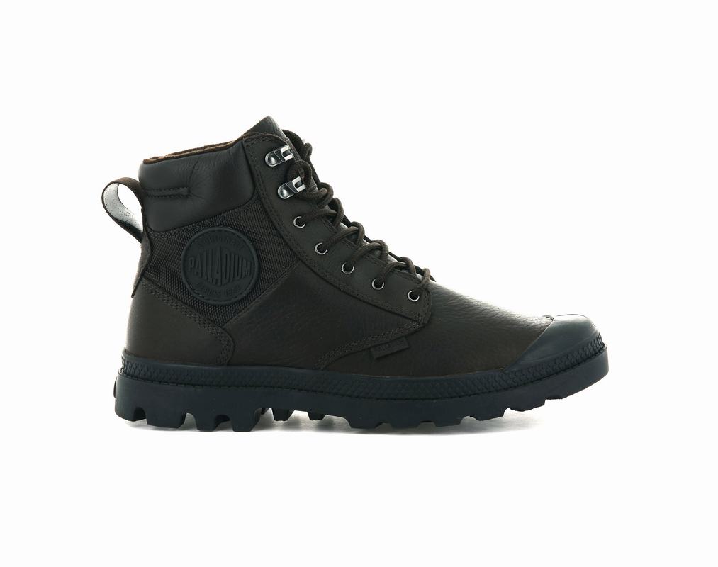 Palladium Pampa Shield Wp+ Lth Muške Vodootporna Čizme Tamno Smeđe ||XM8263705||